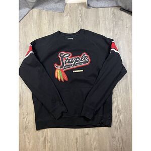 Staple World Renowned‎ Pigeon Brand Black/Red Mens Crewneck Sweatshirt Size XL